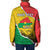 Personalized Burkina Faso Independence Day Padded Jacket Coat Of Arms - Grunge Style - Wonder Print Shop