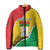 Personalized Burkina Faso Independence Day Padded Jacket Coat Of Arms - Grunge Style - Wonder Print Shop