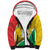 Personalized Burkina Faso Independence Day Sherpa Hoodie Coat Of Arms - Grunge Style - Wonder Print Shop
