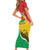 Personalized Burkina Faso Independence Day Short Sleeve Bodycon Dress Coat Of Arms - Grunge Style - Wonder Print Shop