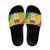 Burkina Faso Independence Day Slide Sandals Coat Of Arms - Grunge Style - Wonder Print Shop