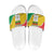 Burkina Faso Independence Day Slide Sandals Coat Of Arms - Grunge Style - Wonder Print Shop