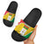 Burkina Faso Independence Day Slide Sandals Coat Of Arms - Grunge Style - Wonder Print Shop
