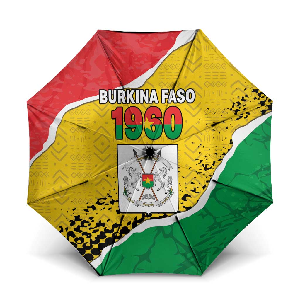 Burkina Faso Independence Day Umbrella Coat Of Arms - Grunge Style - Wonder Print Shop