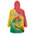 Personalized Burkina Faso Independence Day Wearable Blanket Hoodie Coat Of Arms - Grunge Style - Wonder Print Shop