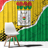 Burkina Faso Independence Day Window Curtain Coat Of Arms - Grunge Style - Wonder Print Shop