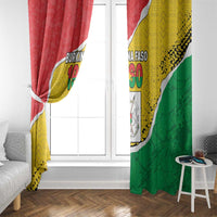 Burkina Faso Independence Day Window Curtain Coat Of Arms - Grunge Style - Wonder Print Shop