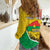 Personalized Burkina Faso Independence Day Women Casual Shirt Coat Of Arms - Grunge Style - Wonder Print Shop