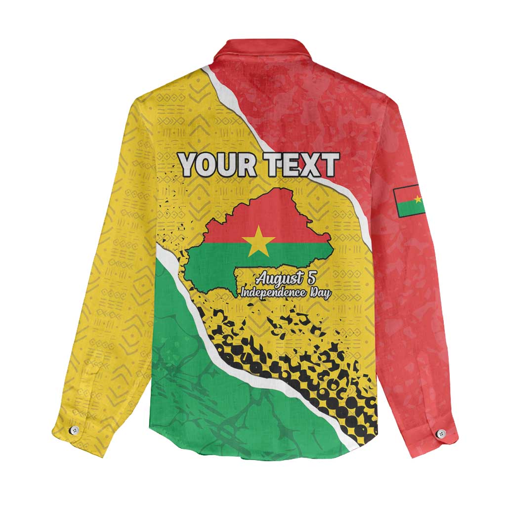 Personalized Burkina Faso Independence Day Women Casual Shirt Coat Of Arms - Grunge Style - Wonder Print Shop