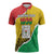 Personalized Burkina Faso Independence Day Zipper Polo Shirt Coat Of Arms - Grunge Style - Wonder Print Shop