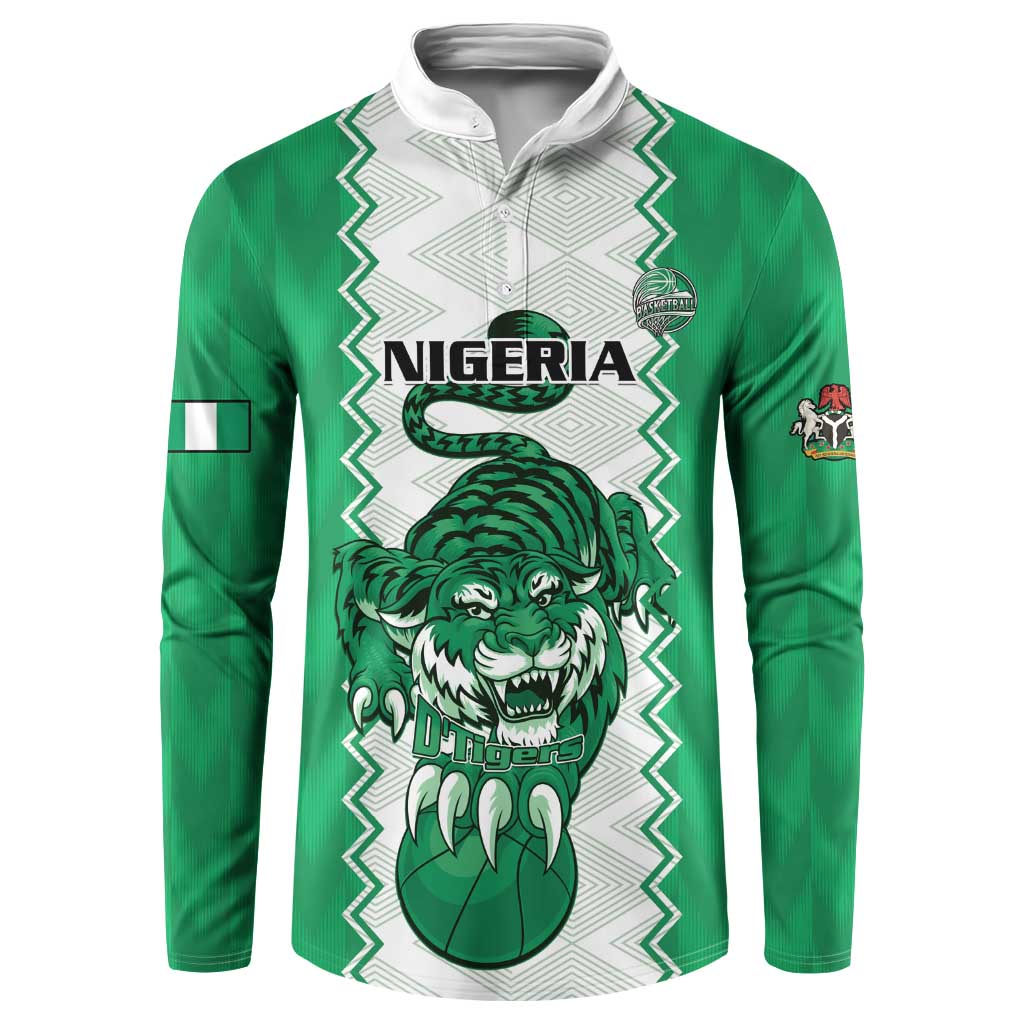 Nigeria Basketball Custom Button Sweatshirt Go DTigers - Wonder Print Shop