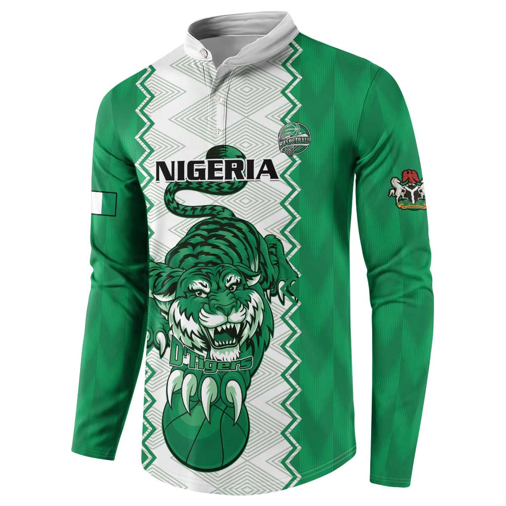 Nigeria Basketball Custom Button Sweatshirt Go DTigers - Wonder Print Shop
