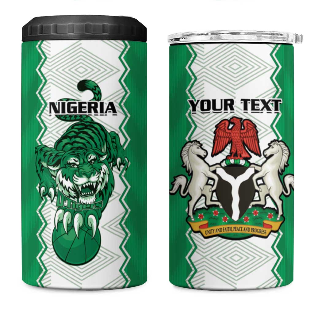Nigeria Basketball Custom 4 in 1 Can Cooler Tumbler Go DTigers - Wonder Print Shop