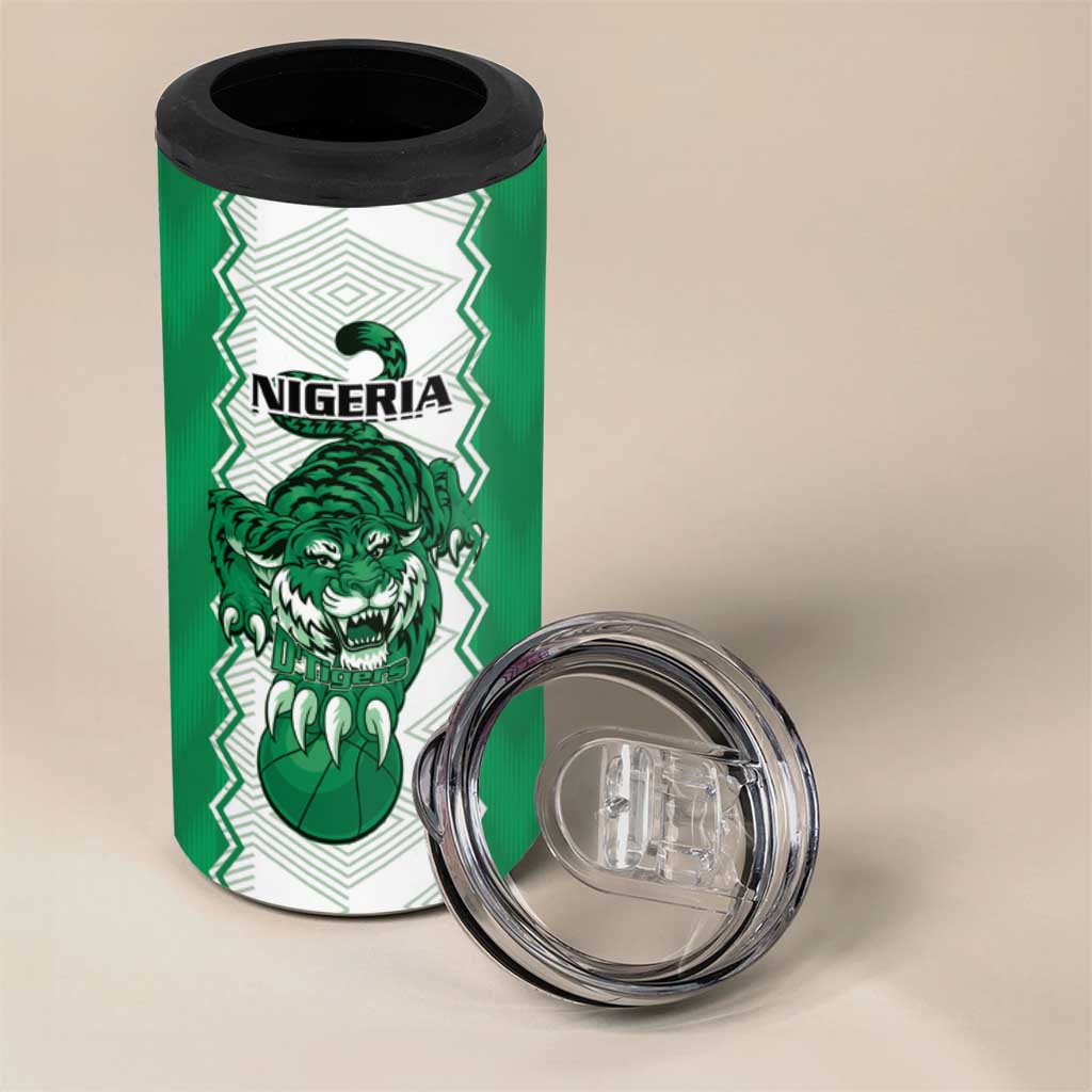Nigeria Basketball Custom 4 in 1 Can Cooler Tumbler Go DTigers - Wonder Print Shop