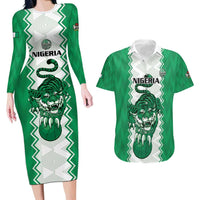 Nigeria Basketball Custom Couples Matching Long Sleeve Bodycon Dress and Hawaiian Shirt Go DTigers - Wonder Print Shop