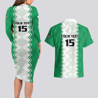 Nigeria Basketball Custom Couples Matching Long Sleeve Bodycon Dress and Hawaiian Shirt Go DTigers - Wonder Print Shop
