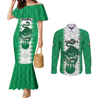 Nigeria Basketball Custom Couples Matching Mermaid Dress and Long Sleeve Button Shirt Go DTigers - Wonder Print Shop