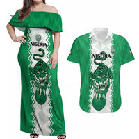 Nigeria Basketball Custom Couples Matching Off Shoulder Maxi Dress and Hawaiian Shirt Go DTigers - Wonder Print Shop