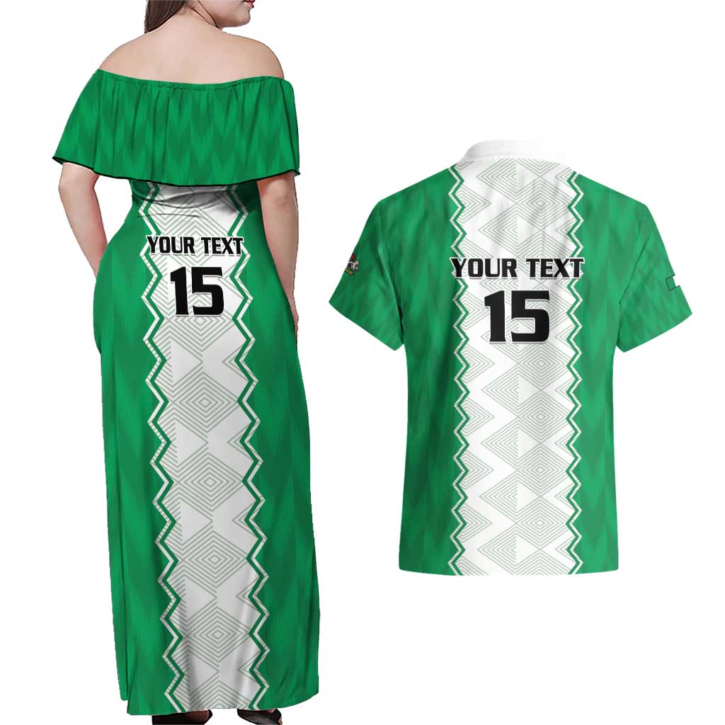 Nigeria Basketball Custom Couples Matching Off Shoulder Maxi Dress and Hawaiian Shirt Go DTigers - Wonder Print Shop