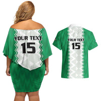 Nigeria Basketball Custom Couples Matching Off Shoulder Short Dress and Hawaiian Shirt Go DTigers - Wonder Print Shop