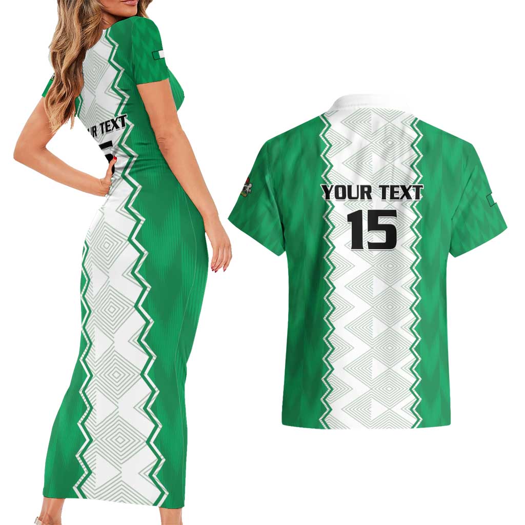 Nigeria Basketball Custom Couples Matching Short Sleeve Bodycon Dress and Hawaiian Shirt Go DTigers - Wonder Print Shop