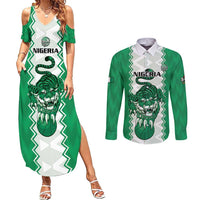 Nigeria Basketball Custom Couples Matching Summer Maxi Dress and Long Sleeve Button Shirt Go DTigers - Wonder Print Shop