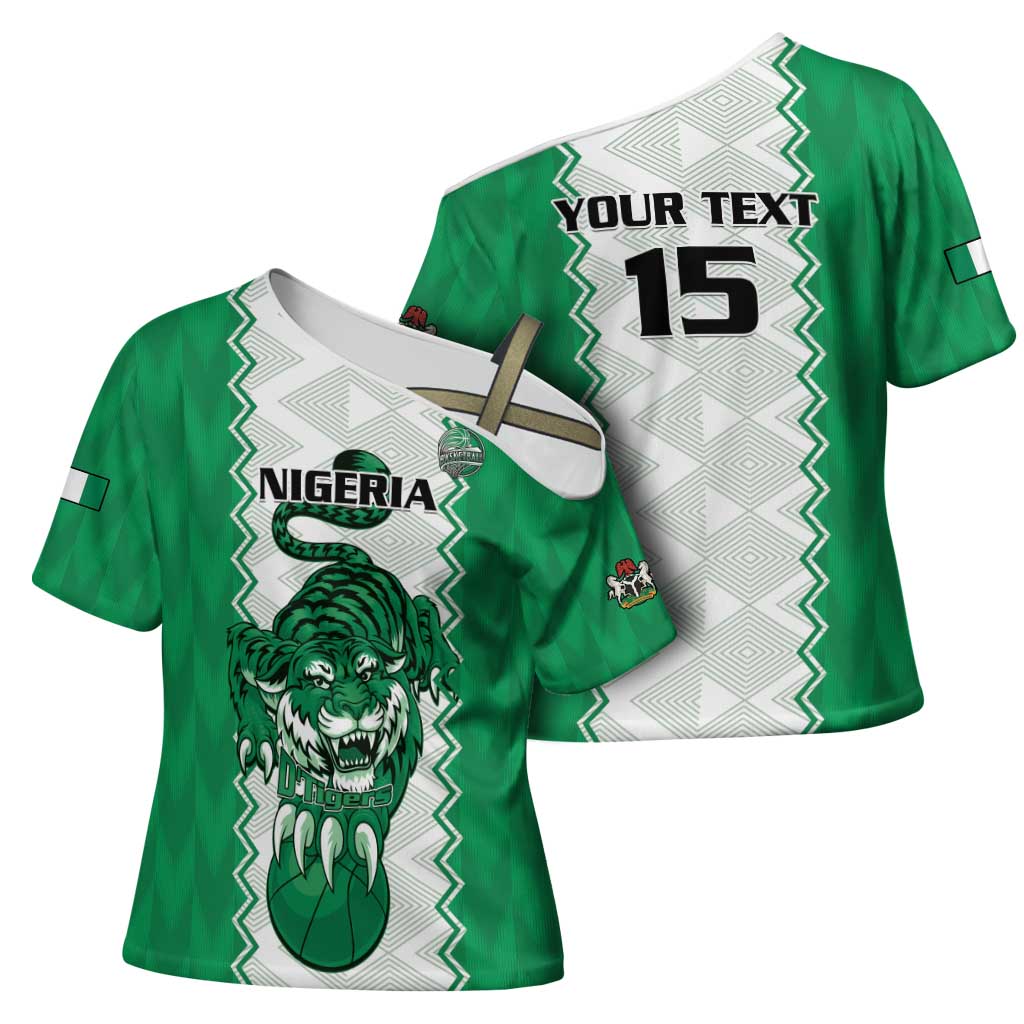 Nigeria Basketball Custom Cross Shoulder Shirt Go DTigers - Wonder Print Shop