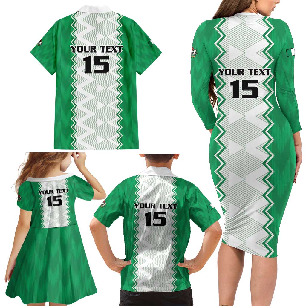 Nigeria Basketball Custom Family Matching Long Sleeve Bodycon Dress and Hawaiian Shirt Go DTigers - Wonder Print Shop