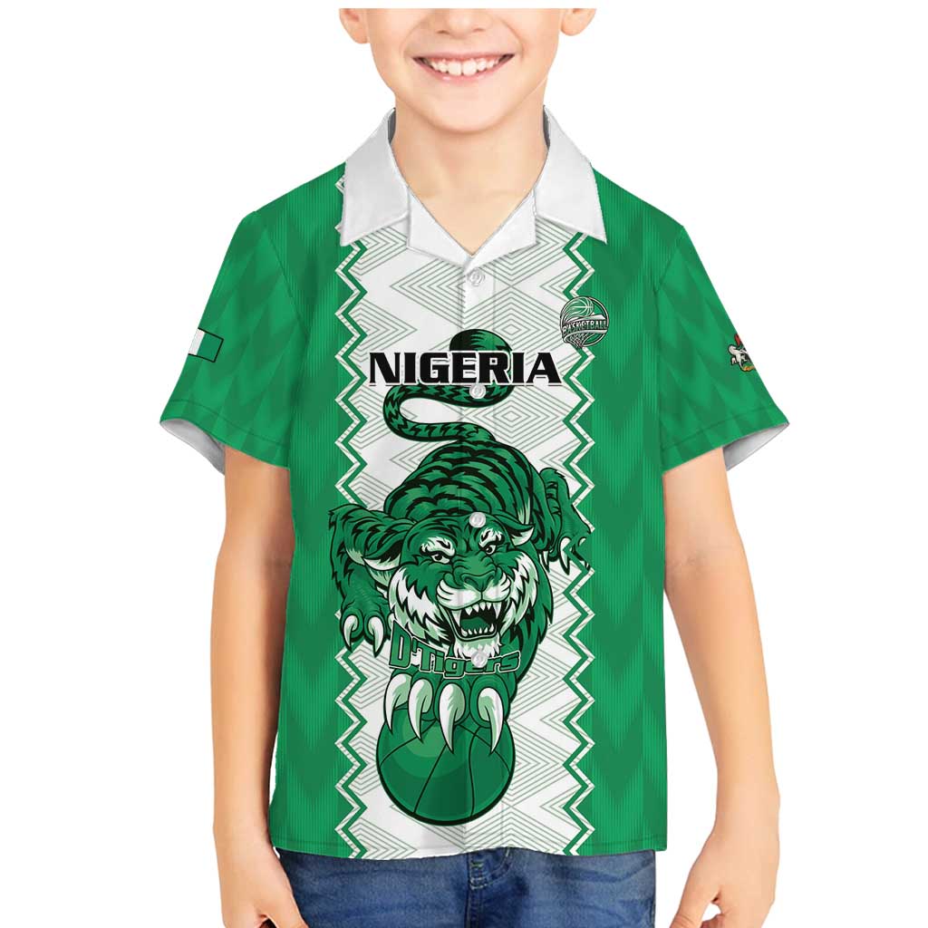 Nigeria Basketball Custom Family Matching Mermaid Dress and Hawaiian Shirt Go DTigers - Wonder Print Shop