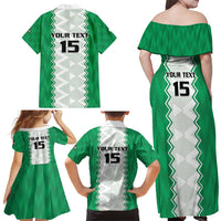 Nigeria Basketball Custom Family Matching Off Shoulder Maxi Dress and Hawaiian Shirt Go DTigers - Wonder Print Shop
