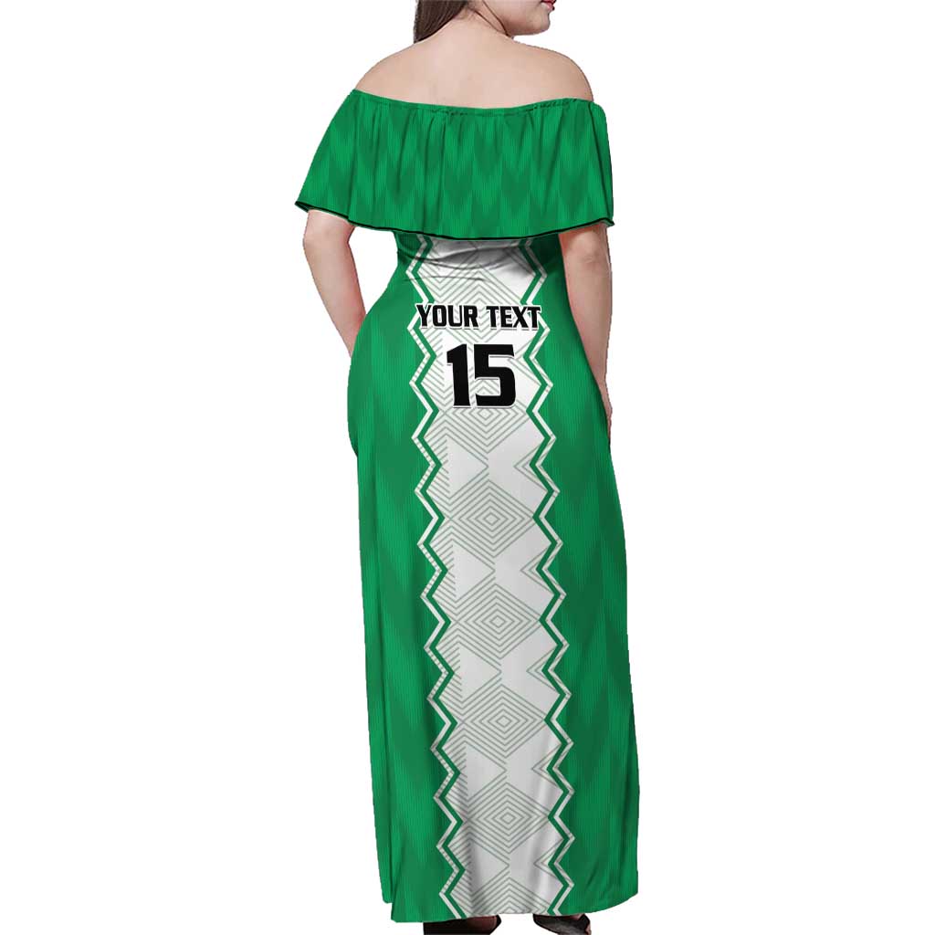 Nigeria Basketball Custom Family Matching Off Shoulder Maxi Dress and Hawaiian Shirt Go DTigers - Wonder Print Shop