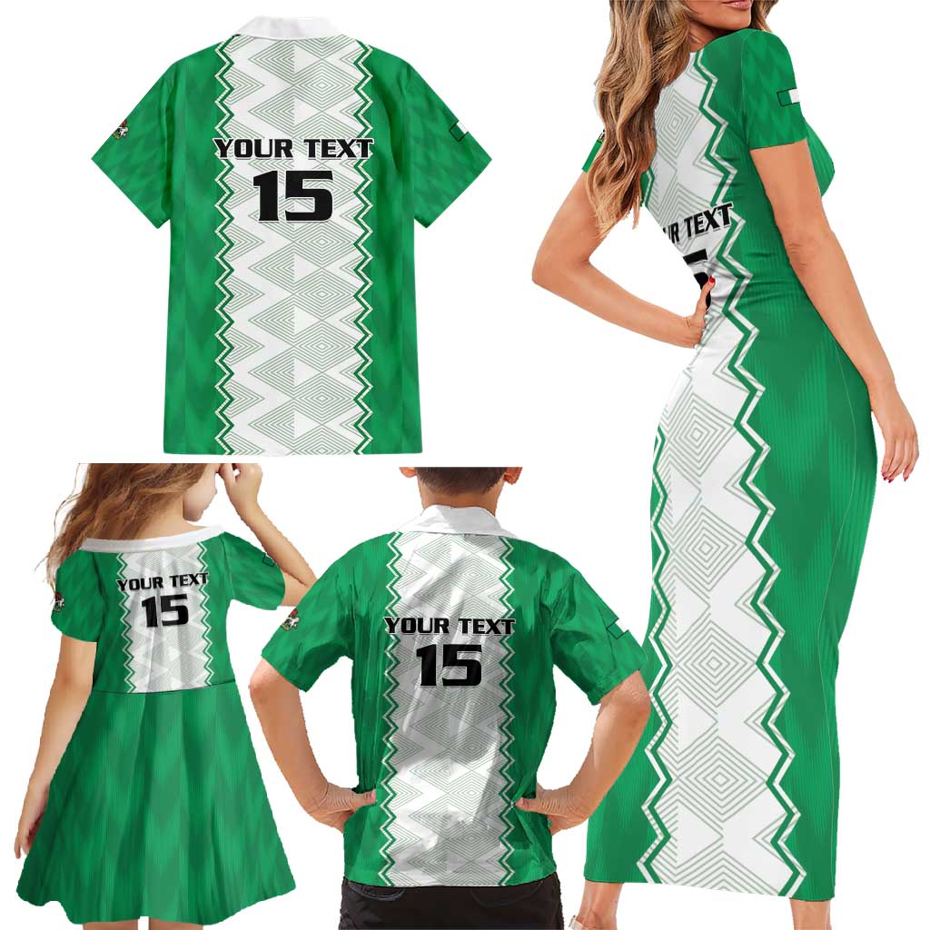 Nigeria Basketball Custom Family Matching Short Sleeve Bodycon Dress and Hawaiian Shirt Go DTigers - Wonder Print Shop