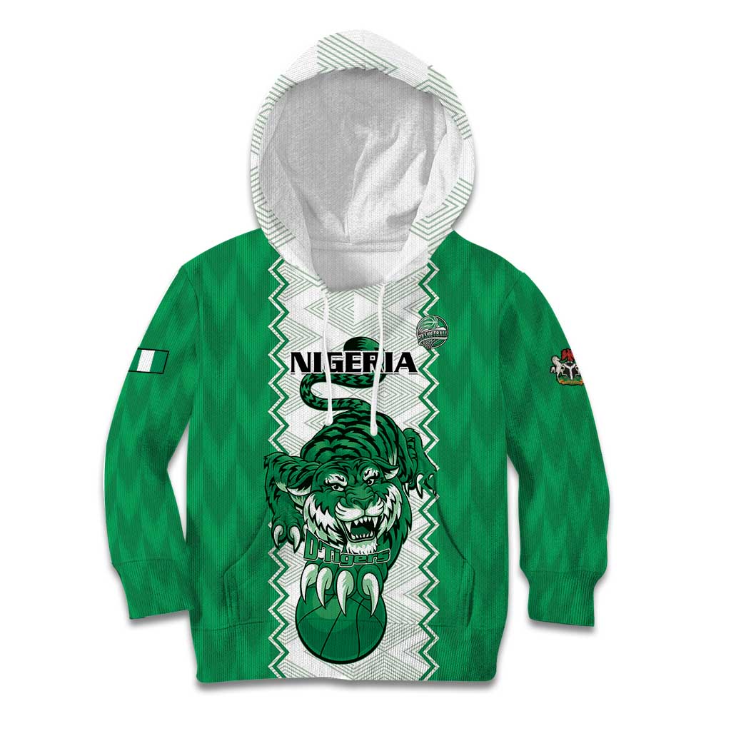 Nigeria Basketball Custom Kid Hoodie Go DTigers - Wonder Print Shop