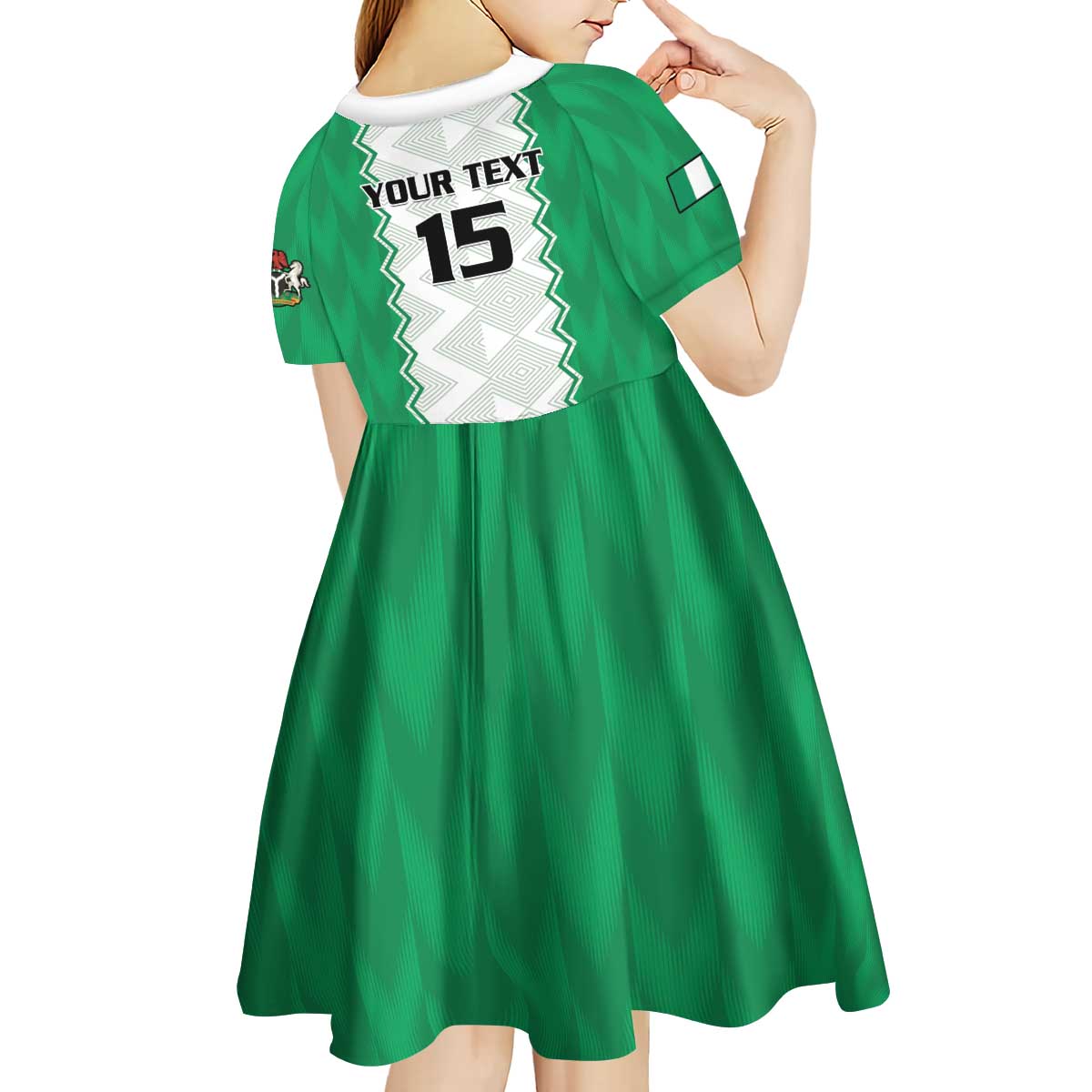 Nigeria Basketball Custom Kid Short Sleeve Dress Go DTigers - Wonder Print Shop