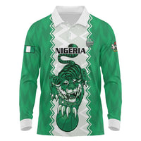 Nigeria Basketball Custom Long Sleeve Polo Shirt Go DTigers - Wonder Print Shop