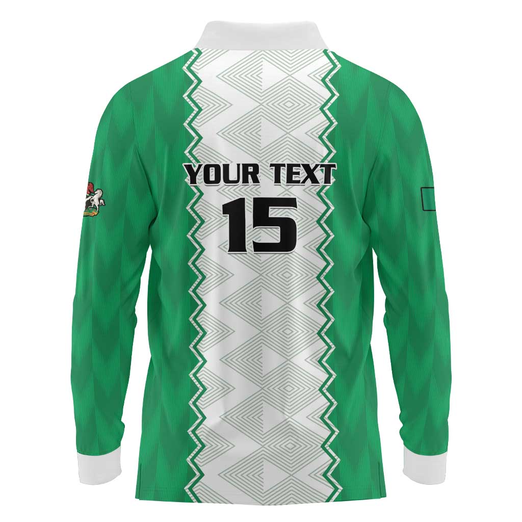 Nigeria Basketball Custom Long Sleeve Polo Shirt Go DTigers - Wonder Print Shop