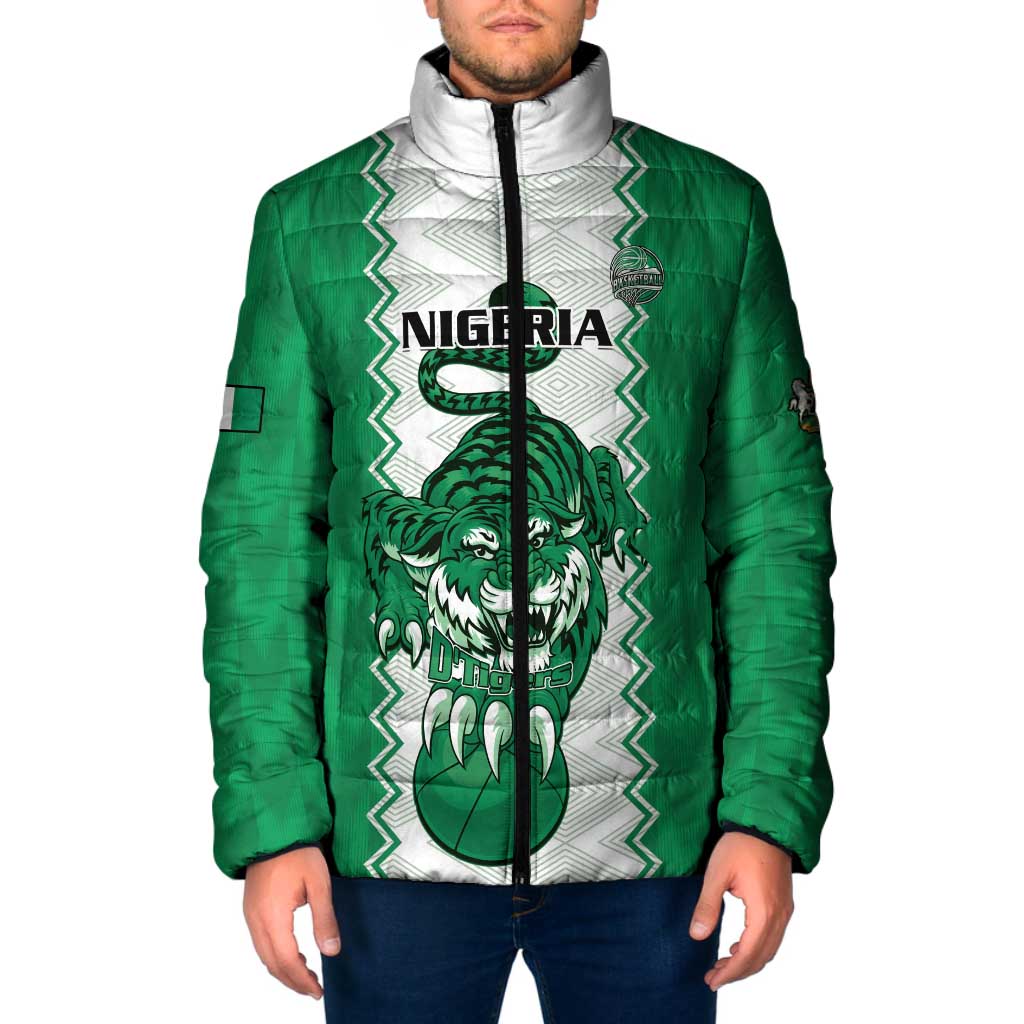 Nigeria Basketball Custom Padded Jacket Go DTigers - Wonder Print Shop