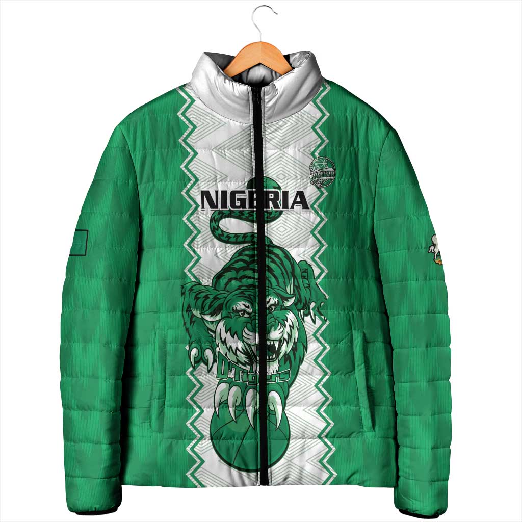 Nigeria Basketball Custom Padded Jacket Go DTigers - Wonder Print Shop