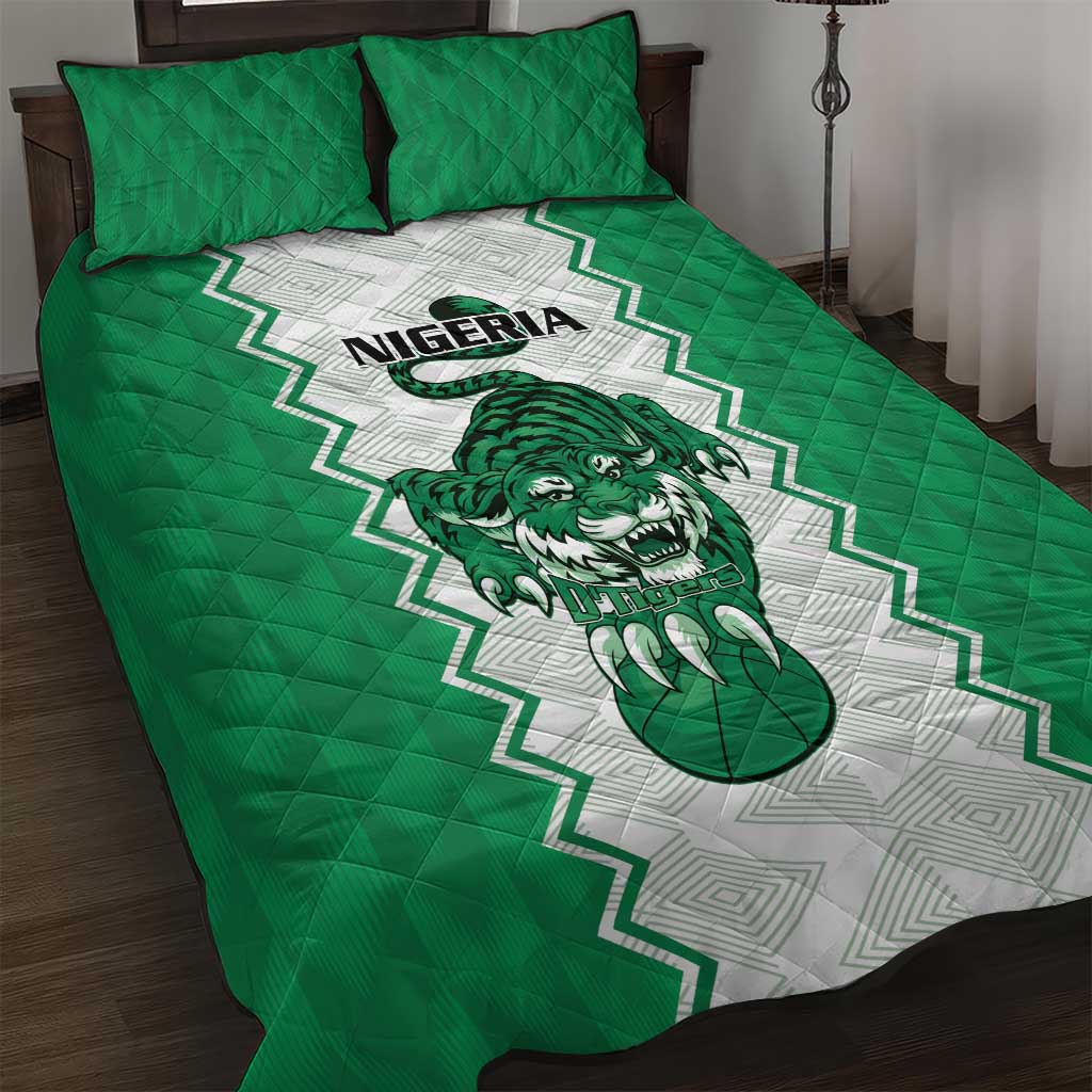Nigeria Basketball Quilt Bed Set Go DTigers - Wonder Print Shop
