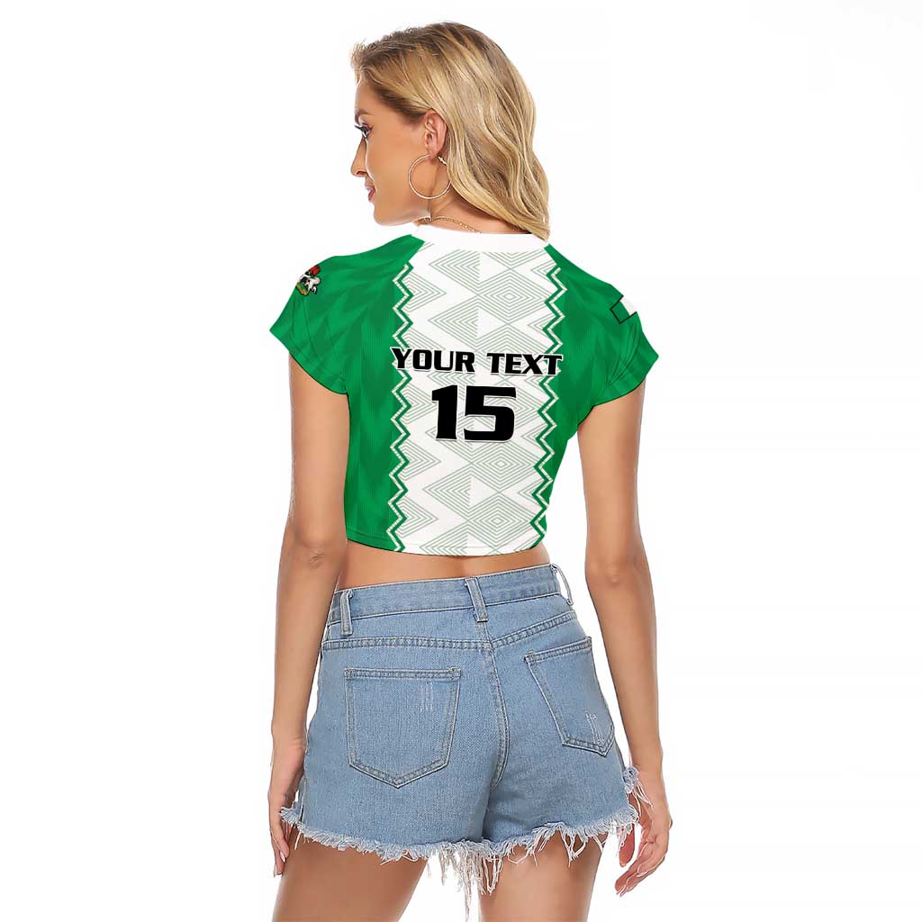 Nigeria Basketball Custom Raglan Cropped T Shirt Go DTigers - Wonder Print Shop
