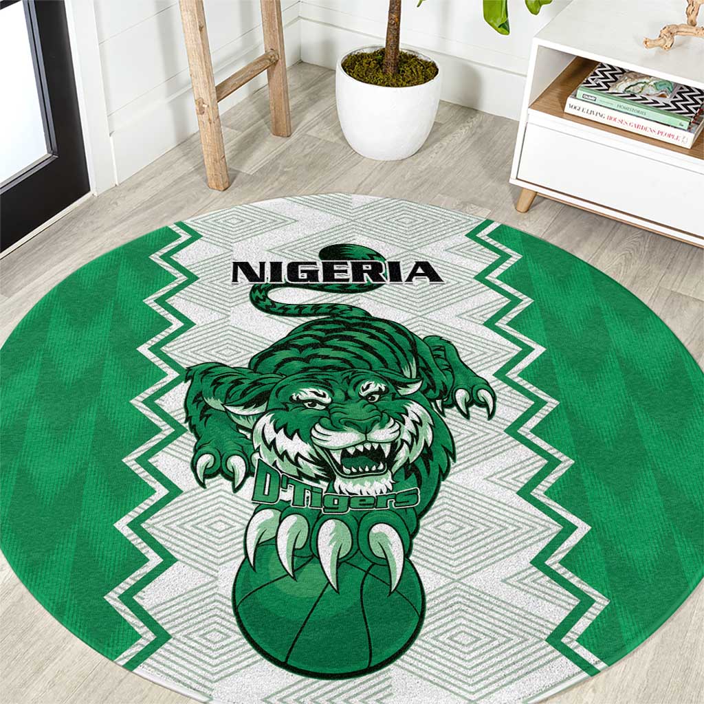 Nigeria Basketball Round Carpet Go DTigers - Wonder Print Shop