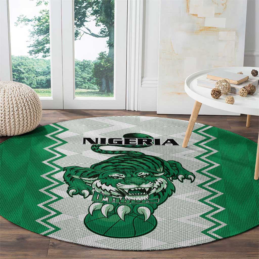 Nigeria Basketball Round Carpet Go DTigers - Wonder Print Shop