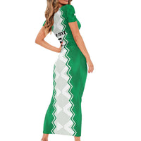 Nigeria Basketball Custom Short Sleeve Bodycon Dress Go DTigers - Wonder Print Shop