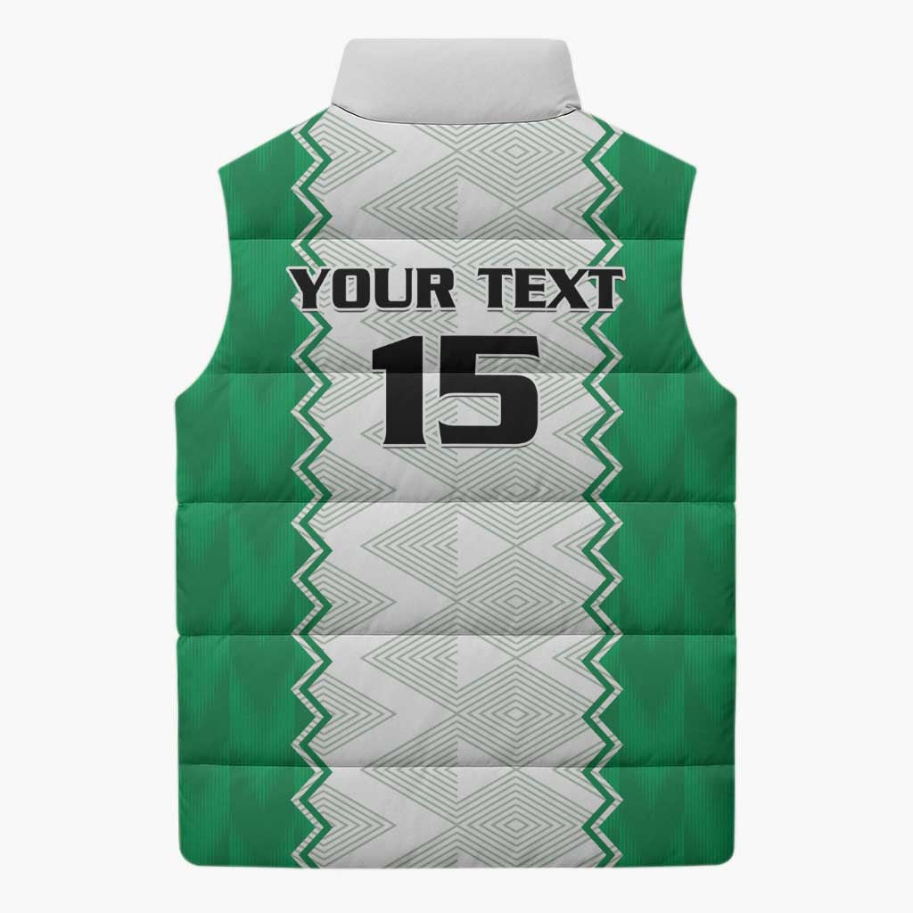 Nigeria Basketball Custom Sleeveless Puffer Jacket Go DTigers - Wonder Print Shop