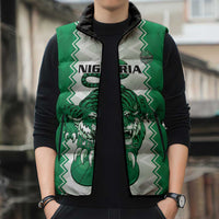 Nigeria Basketball Custom Sleeveless Puffer Jacket Go DTigers - Wonder Print Shop