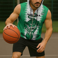 Nigeria Basketball Custom Sleeveless Zip Hoodie Go DTigers - Wonder Print Shop