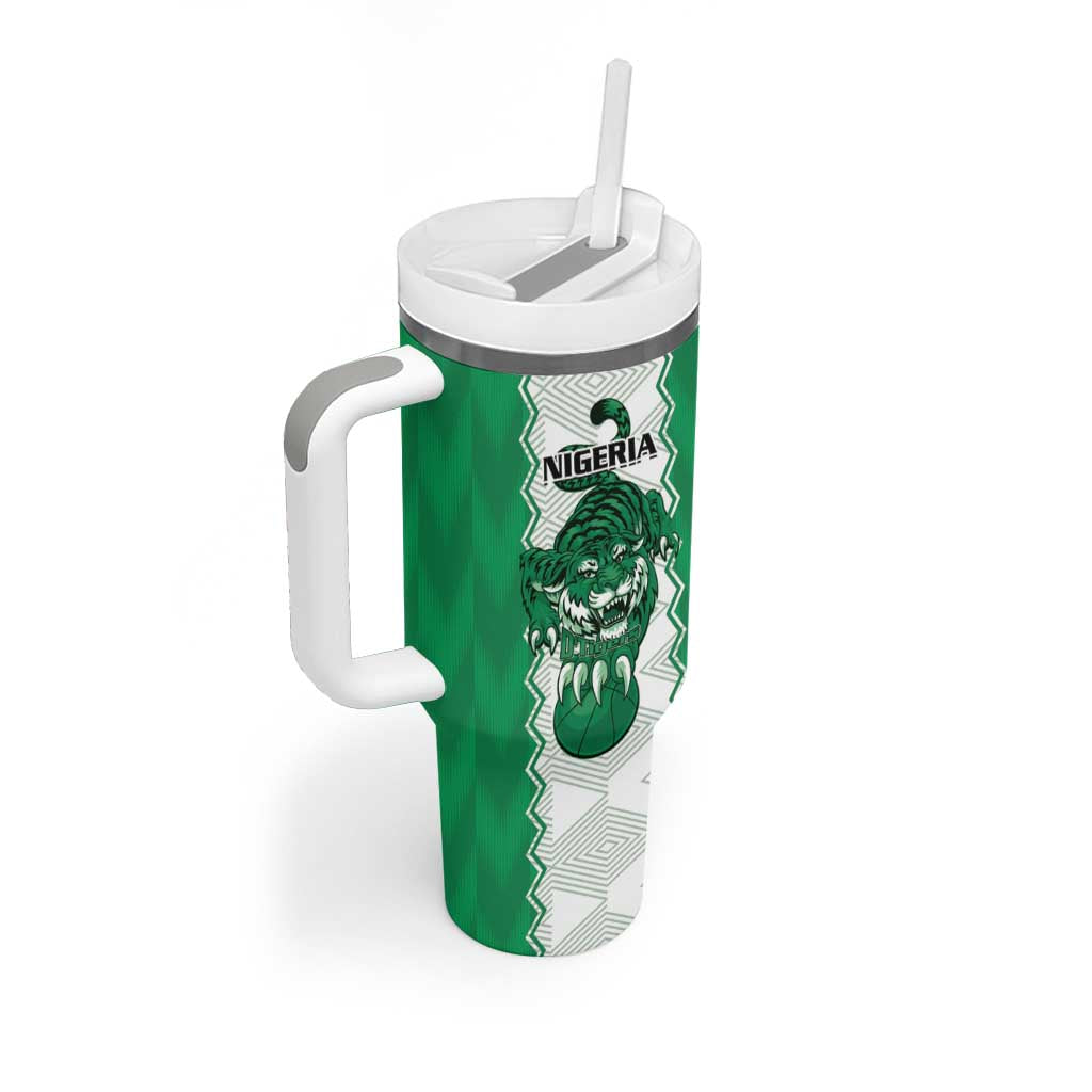 Nigeria Basketball Custom Tumbler With Handle Go DTigers - Wonder Print Shop