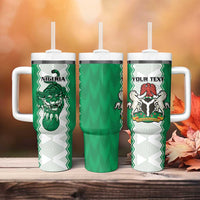 Nigeria Basketball Custom Tumbler With Handle Go DTigers - Wonder Print Shop