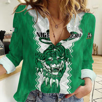 Nigeria Basketball Custom Women Casual Shirt Go DTigers - Wonder Print Shop