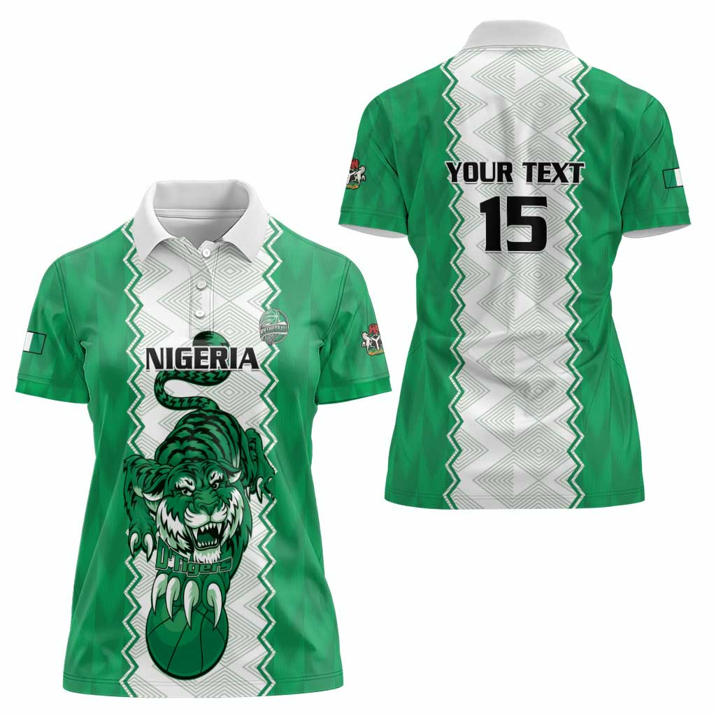 Nigeria Basketball Custom Women Polo Shirt Go DTigers - Wonder Print Shop